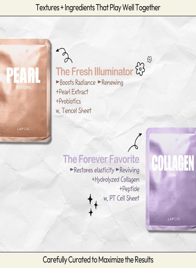 لابكوس مجموعة أقنعة الوجه اليومية المتنوعة من لابكوس 7+1 (الإصدار 1) أقنعة الوجه اليومية - ترطيب، تنقية، تغذية، تقشير وتجديد البشرة، منتج التجميل الكوري المفضل (عبوة من 8 قطع) - Image 5